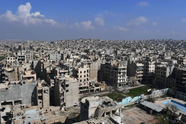 A view of Aleppo, Syria in February 2018. (AFP)