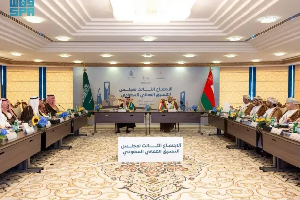 Saudi Minister and his Omani counterpart co-chaired the third meeting of the Saudi-Omani Coordination Council. (SPA)
