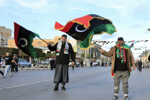 في ليبيا بات كل مواطن يحتفل بـ«ثورته» في مواعيدها (أ.ف.ب)