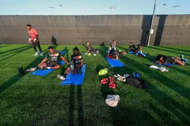 جانب من تدريبات منتخب الكاميرون (اتحاد الكاميرون في فيسبوك)