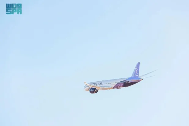 The aircraft departed from Boeing’s manufacturing facility in Charleston, South Carolina. (SPA)