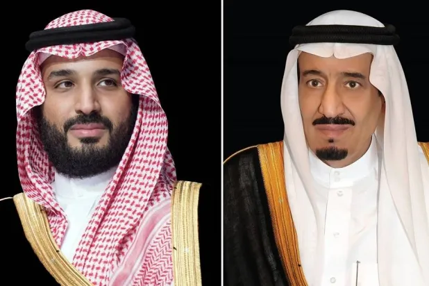 Custodian of the Two Holy Mosques King Salman bin Abdulaziz Al Saud and Prince Mohammed bin Salman bin Abdulaziz Al Saud, Crown Prince and Prime Minister. (SPA)