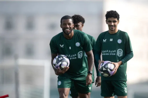 لاعبو الاتفاق خلال استعداداتهم لعودة منافسات الدوري السعودي (موقع النادي)