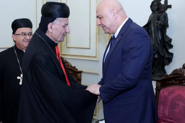 الرئيس اللبناني جوزيف عون والبطريرك الماروني بشارة الراعي (الرئاسة اللبنانية)