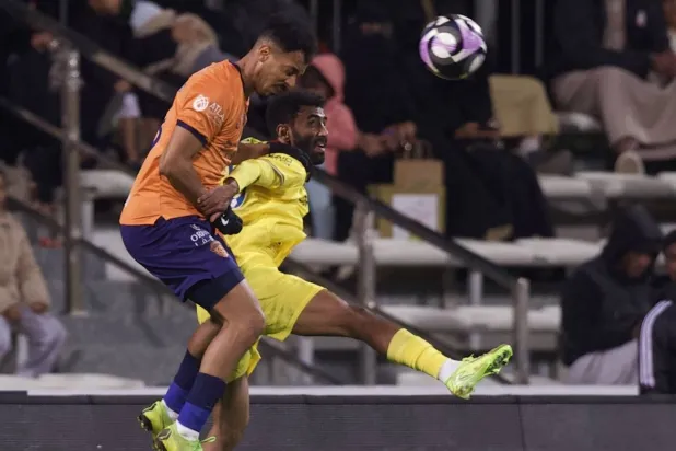 من مباراة الفيحاء والحزم في المجمعة (تصوير: نايف العتيبي)