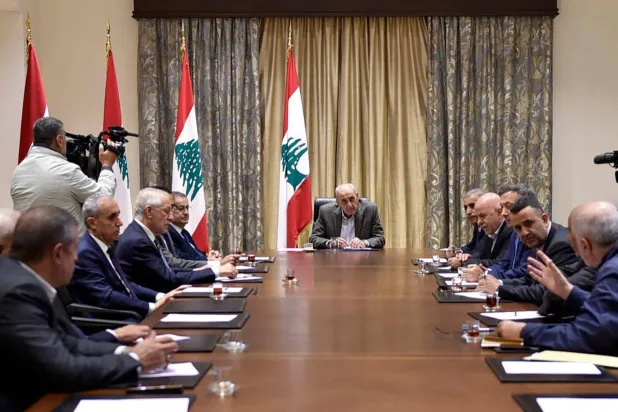 رئيس البرلمان نبيه بري يترأس اجتماعاً لكتلته «التنمية والتحرير» (أرشيفية - رئاسة البرلمان)