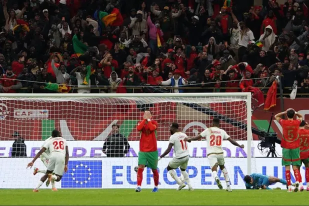 Football - CAF Africa Cup of Nations - Morocco 2025 - Group A - Morocco v Mali - Prince Moulay Abdellah Stadium, Rabat, Morocco - December 26, 2025 Morocco's Ismael Saibari reacts after Mali's Lassine Sinayoko scored their first goal. (Reuters)