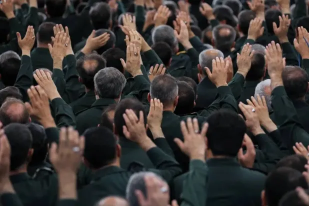 Revolutionary Guard commanders during a meeting with Iranian Supreme leader (Khamenei’s website)