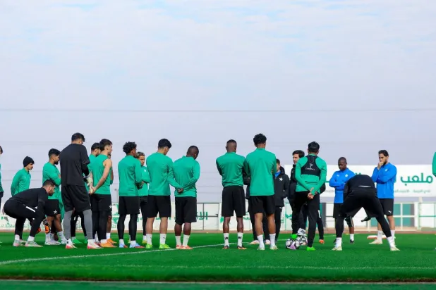 لاعبو النجمة خلال استعداداتهم الأخيرة (موقع النادي)