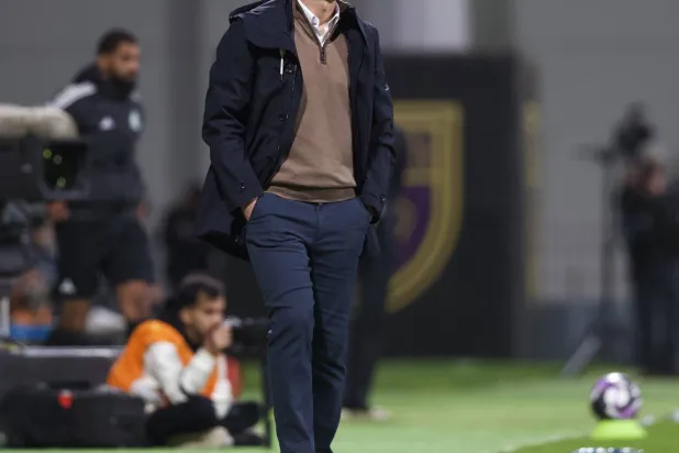 البرتغالي ماريو سيلفا مدرب فريق النجمة (تصوير: نايف العتيبي) 