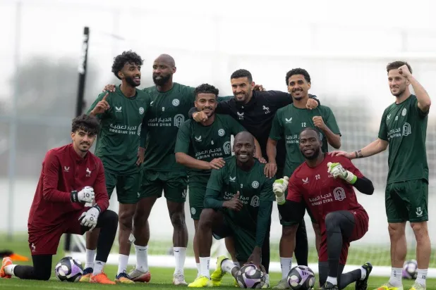 لاعبو الاتفاق خلال التحضيرات (نادي الاتفاق)