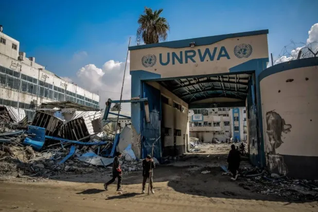 UNRWA center targeted by Israeli shelling in northern Gaza (DPA)
