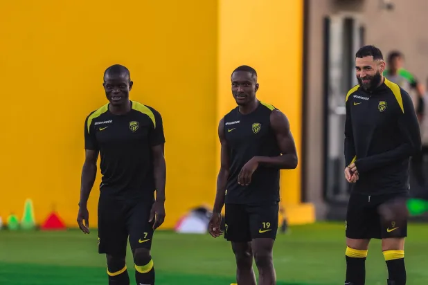 لاعبو الاتحاد خلال استعداداتهم لملاقاة نيوم (موقع النادي)