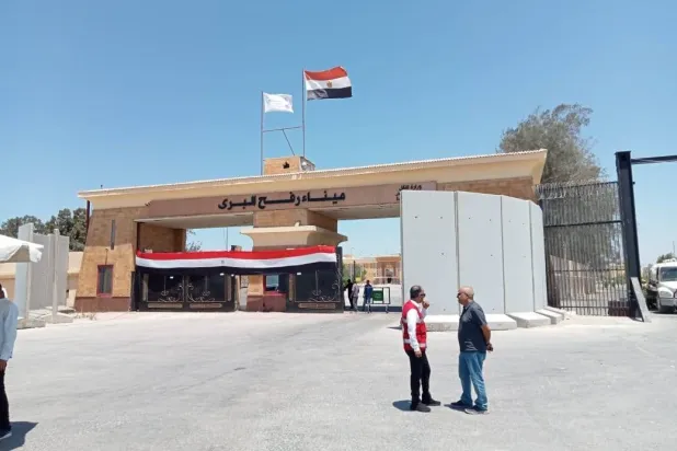 معبر رفح البري مفتوح من الجانب المصري في أغسطس الماضي (الشرق الأوسط)