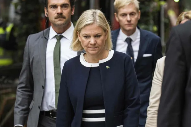 Ülkenin ilk ve tek kadın başbakanı Magdalena Andersson, Kasım 2021-Ekim 2022'de bu görevi sürdürdü (AFP)