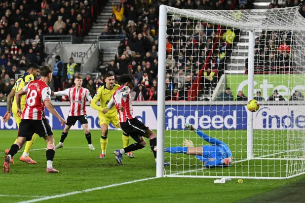 مباراة برينتفورد وتوتنهام (أ.ف.ب).