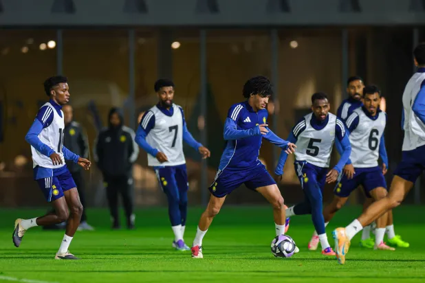 فريق النصر أجرى تدريباته الأخيرة للمواجهة (نادي النصر)