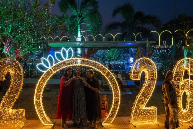 Stock markets welcomed the New Year with healthy gains. Punit PARANJPE / AFP