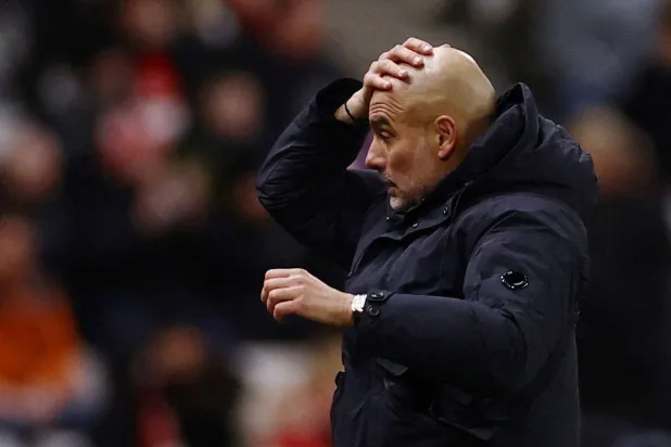 جوسيب غوارديولا المدير الفني لفريق مانشستر سيتي (رويترز)