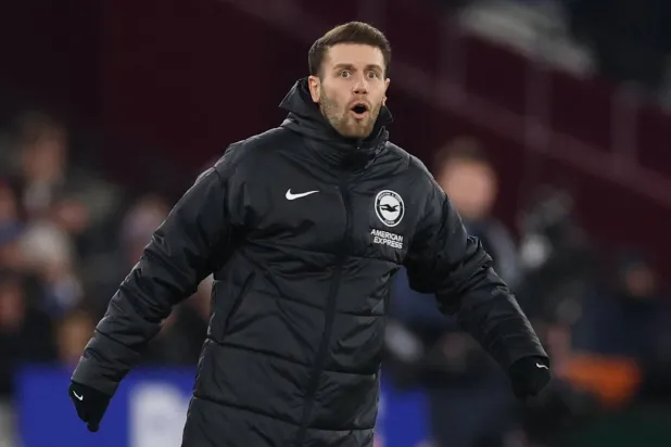 فابيان هوتسلر المدير الفني لفريق برايتون الإنجليزي (رويترز)