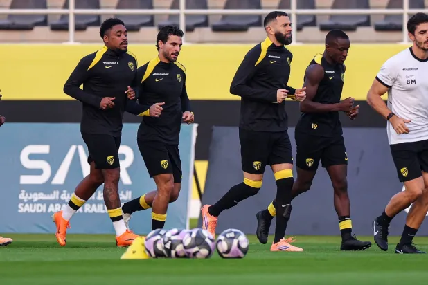 من استعدادات الاتحاد الأخيرة تأهباً لملاقاة التعاون السبت (موقع النادي)