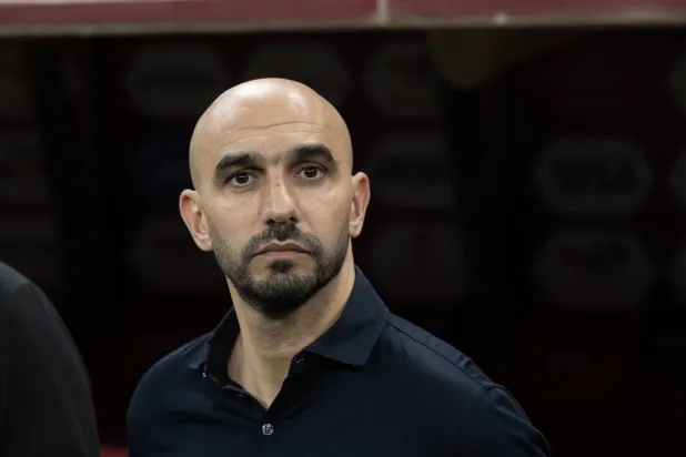 Morocco’s head coach, Walid Regragui, reacts during the CAF Africa Cup of Nations 2025 group stage match between Morocco and Zambia in Rabat, Morocco, 29 December 2025.  EPA/JALAL MORCHIDI