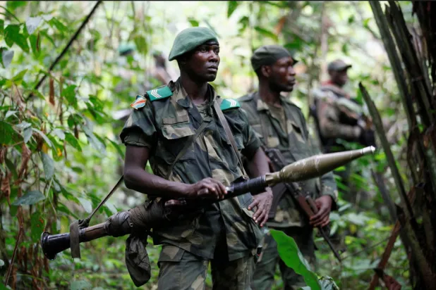 دورية سابقة لعناصر من جيش الكونغو الديمقراطية (رويترز)