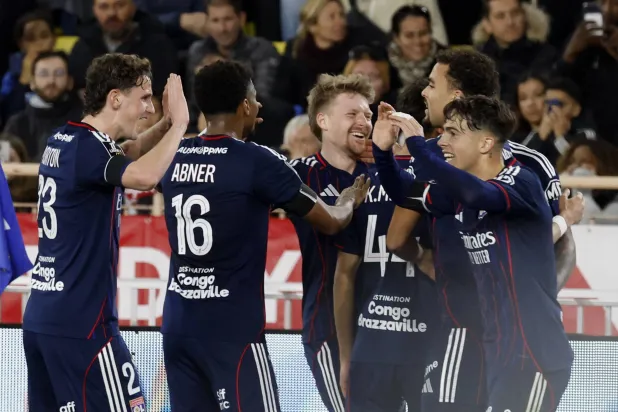 ليون حقق فوزاً مستحقاً على موناكو (إ.ب.أ)