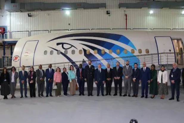 وفد من منظمات الطيران المدني الدولية يتفقد منظومة العمل بالمطارات المصرية في ديسمبر الماضي (وزارة الطيران المدني المصرية)