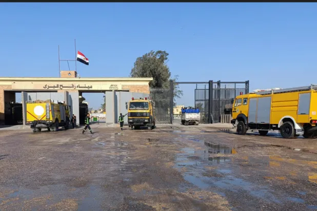 معبر رفح من الجانب المصري (رويترز)