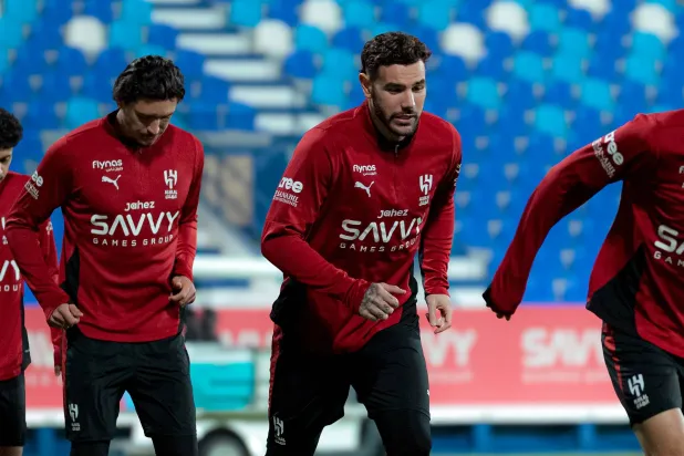 لاعبو الهلال خلال تدريباتهم الأخيرة (موقع النادي)