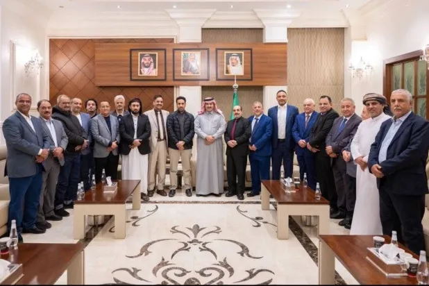 السفير السعودي خلال لقائه وفداً من المجلس الانتقالي الجنوبي (حساب السفير في إكس)