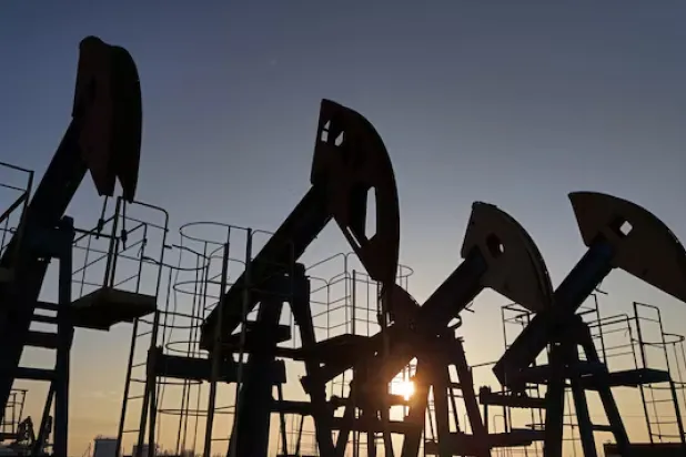 A view shows disused oil pump jacks at the Airankol oil field operated by Caspiy Neft in the Atyrau Region, Kazakhstan April 2, 2025. REUTERS/Pavel Mikheyev