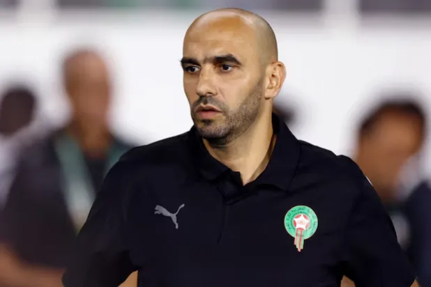 Soccer Football - Africa Cup of Nations - Round of 16 - Morocco v South Africa - Laurent Pokou Stadium, San Pedro, Ivory Coast - January 30, 2024 Morocco coach Walid Regragui reacts REUTERS/Siphiwe Sibeko