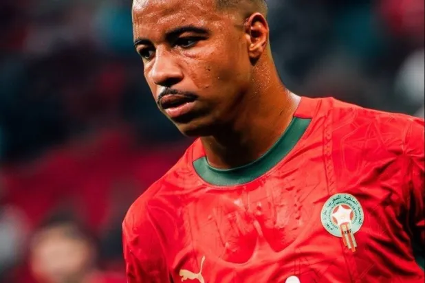 حمزة إيغامان لاعب المنتخب المغربي (الشرق الأوسط)