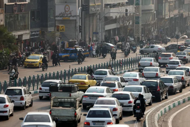 A general view from a street in Tehran, Iran, 08 January 2026. (EPA)