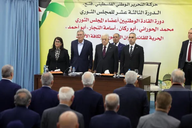 الرئيس محمود عباس خلال افتتاح دورة «المجلس الثوري» (وفا)