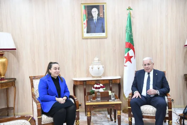 البرلمانية الفرنسية مع رئيس المجلس الوطني الجزائري (البرلمان الجزائري)