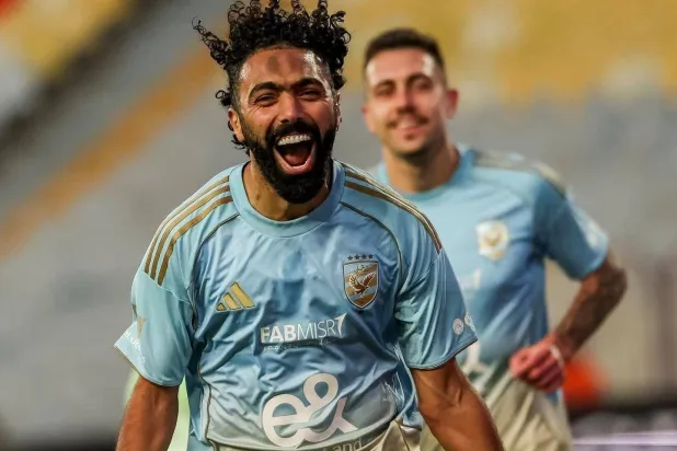 حسين الشحات سجل «هاتريك» في فوز الأهلي على فاركو (النادي الأهلي)