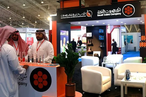 جناح «الكابلات السعودية» في أحد المعارض بالرياض (حساب الشركة على «إكس»)
