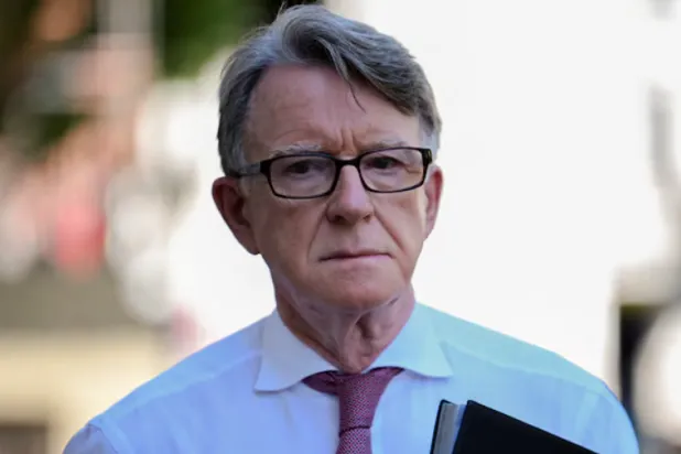 British Ambassador to the United States Peter Mandelson walks on the day British Prime Minister Keir Starmer holds an emergency Cobra meeting to discuss Israel-Iran conflict, in London, Britain, June 18, 2025. REUTERS/Jaimi Joy/File Photo