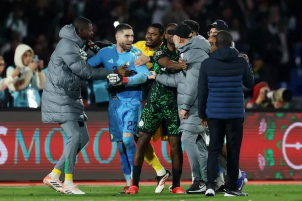 Soccer Football - CAF Africa Cup of Nations - Morocco 2025 - Quarter Final - Algeria v Nigeria - Grand Stadium of Marrakech, Marrakesh, Morocco - January 10, 2026 Algeria's Luca Zidane reacts after the match REUTERS/Amr Abdallah Dalsh