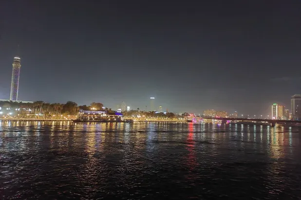 نهر النيل ليلاً بالعاصمة المصرية القاهرة (الشرق الأوسط)