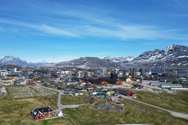 A view of houses in Nuuk, Greenland, June 22, 2025. (AP) 