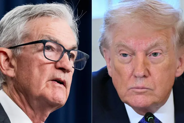 صورة مركَّبة لترمب وباول (أ.ف.ب)