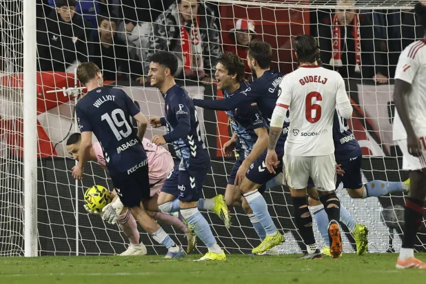 من مواجهة سيلتا فيغو واشبيلية (إ.ب.أ)