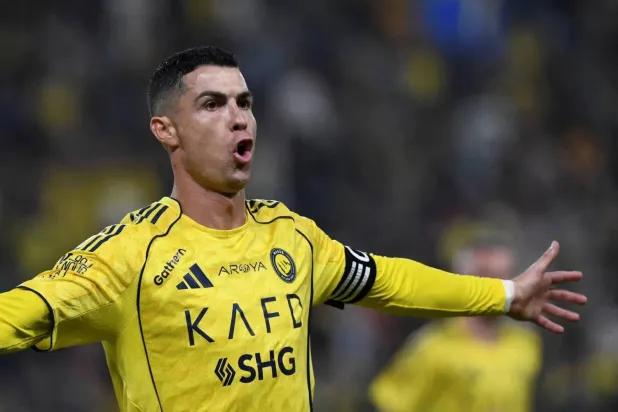 كريستيانو رونالدو يفصله هدف واحد لمعادلة أفضل هداف أجنبي مع النصر (رويترز)