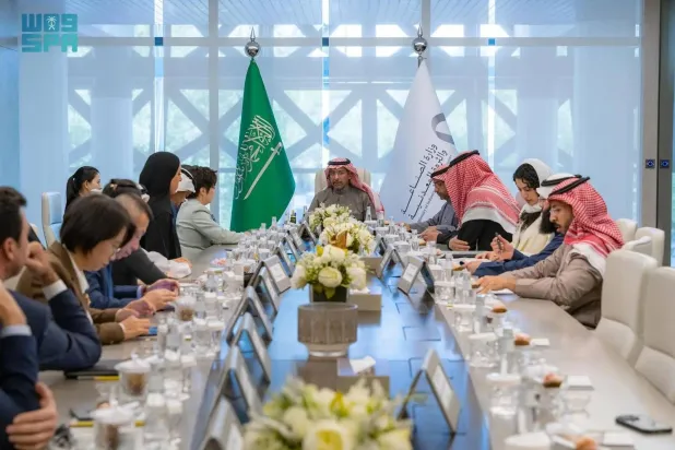 The Saudi and Chinese delegations meet in Riyadh on Tuesday. (SPA)
