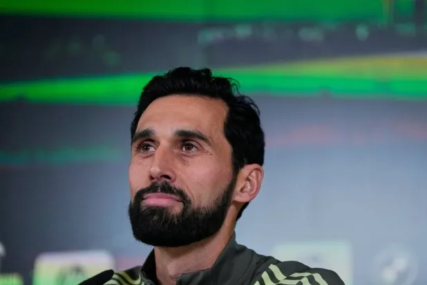  Real Madrid new coach Alvaro Arbeloa attends a press conference at the club's Valdebebas training ground in Madrid, Tuesday, Jan. 13, 2026. (AP) 
