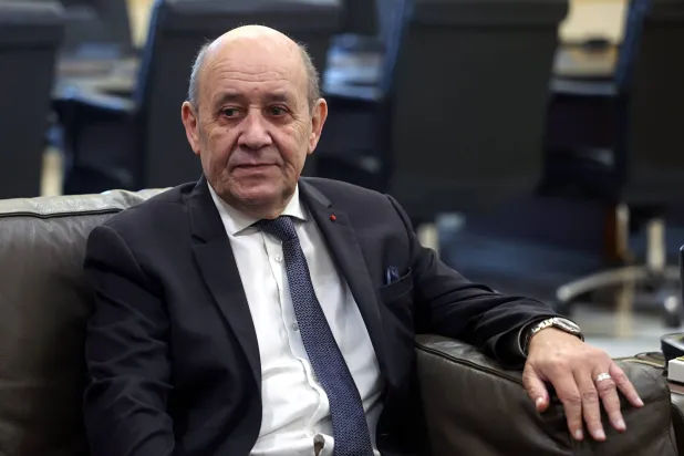 French Special Presidential Envoy to Lebanon, Jean-Yves Le Drian looks on during a meeting with Lebanese Prime Minister Nawaf Salam (not pictured) at the Government Palace in Beirut, Lebanon, 14 January 2026. (EPA)